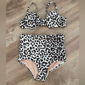 J.Crew high waisted leopard bikini (S/34A)